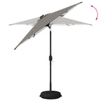 Garten Sonnenschirm mit LED-Lichtern 230 x 230 cm Polyester