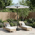Garten Sonnenschirm mit LED-Lichtern 230 x 230 cm Polyester