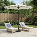 Garten Sonnenschirm mit LED-Lichtern 270 x 270 cm Polyester