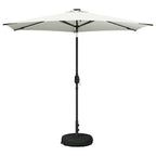 Garten Sonnenschirm mit LED-Lichtern 270 x 270 cm Polyester
