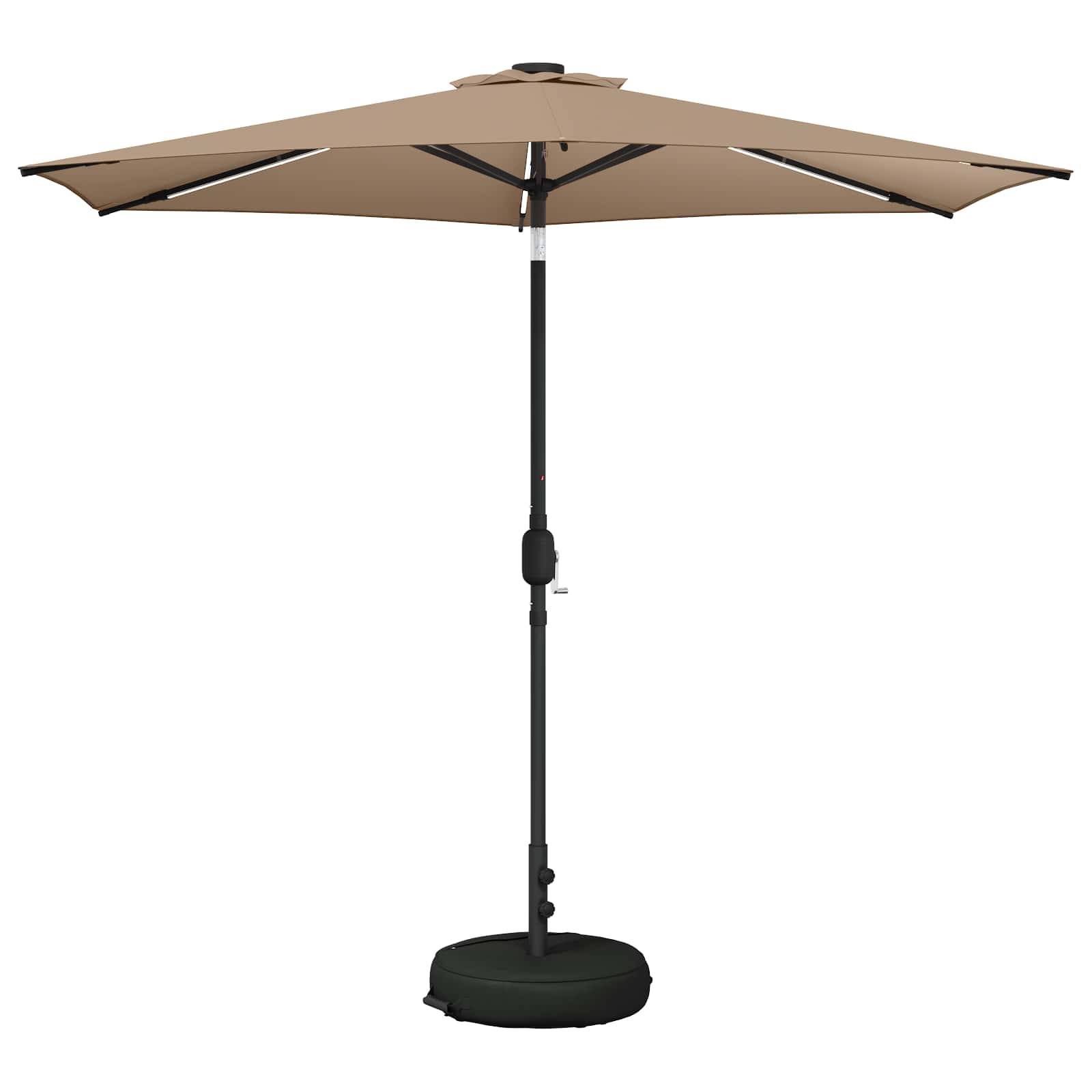Garten Sonnenschirm mit LED-Lichtern 270 x 270 cm Polyester