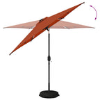 Garten Sonnenschirm mit LED-Lichtern 270 x 270 cm Polyester