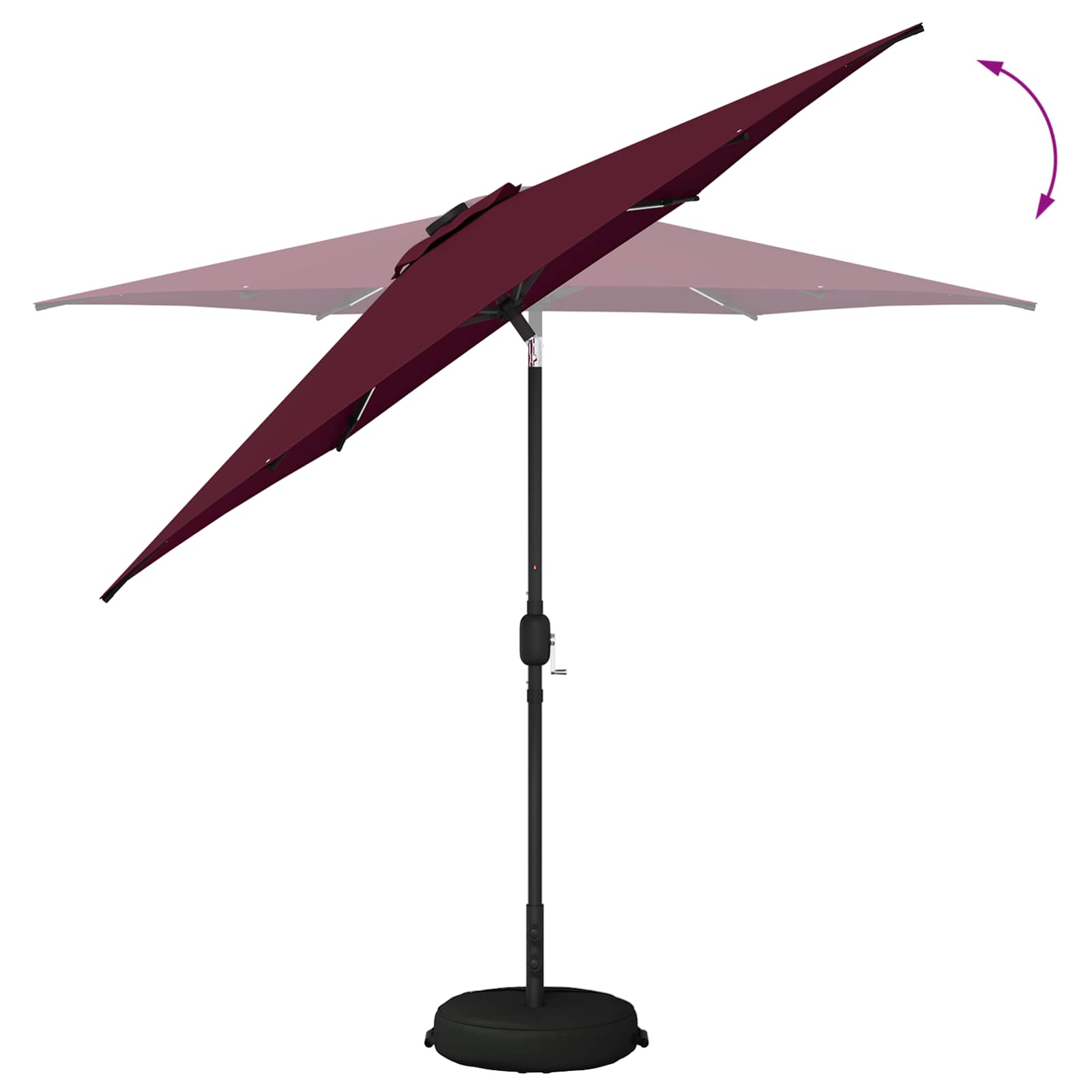 Garten Sonnenschirm mit LED-Lichtern 270 x 270 cm Polyester