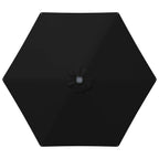 Garten Sonnenschirm mit LED-Lichtern 270 x 270 cm Polyester