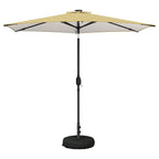 Garten Sonnenschirm mit LED-Lichtern 270 x 270 cm Polyester
