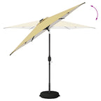 Garten Sonnenschirm mit LED-Lichtern 270 x 270 cm Polyester