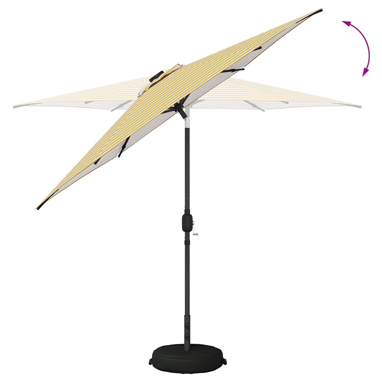 Garten Sonnenschirm mit LED-Lichtern 270 x 270 cm Polyester