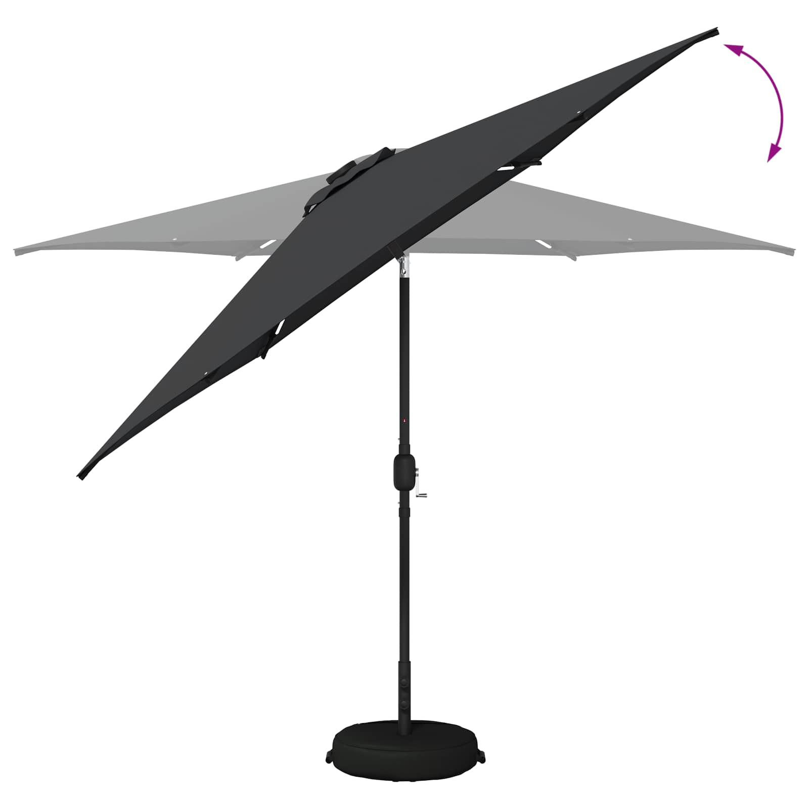 Garten Sonnenschirm mit LED-Lichtern 300 x 300 cm Polyester