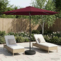 Garten Sonnenschirm mit LED-Lichtern 300 x 300 cm Polyester