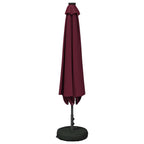 Garten Sonnenschirm mit LED-Lichtern 300 x 300 cm Polyester