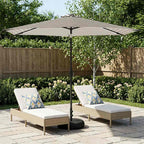 Garten Sonnenschirm mit LED-Lichtern 300 x 300 cm Polyester