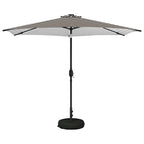 Garten Sonnenschirm mit LED-Lichtern 300 x 300 cm Polyester