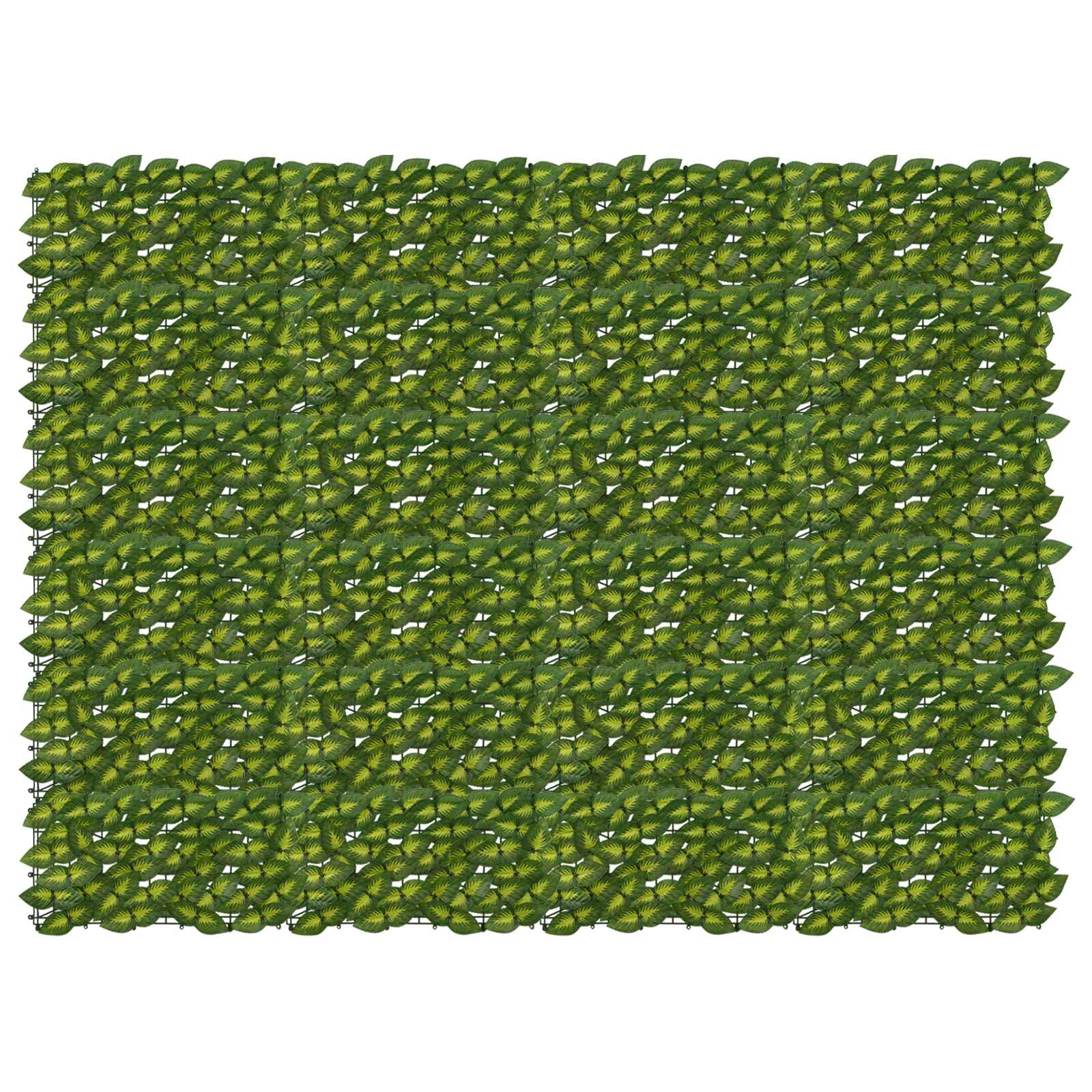 Balkonsichtschutz mit Blättern Grün und Gelb 200 x 150 cm