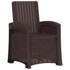 Liegesessel Garten Rattan-Optik Braun PP