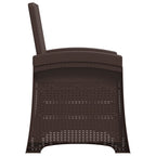 Liegesessel Garten Rattan-Optik Braun PP