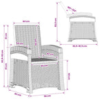 Liegesessel Garten Rattan-Optik 2 pcs Anthrazit PP