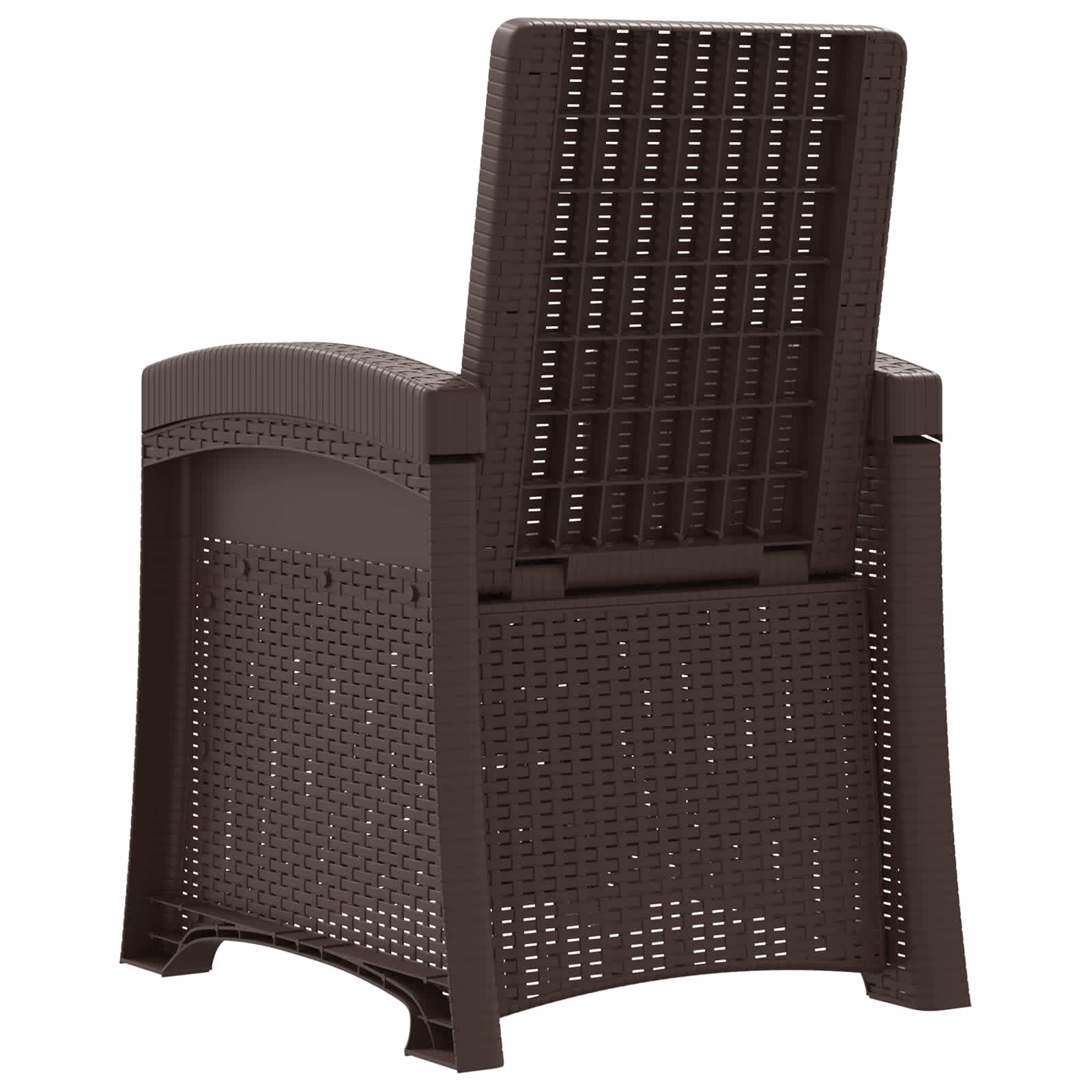 Liegesessel Garten Rattan-Optik 2 pcs Braun PP