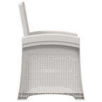 Liegesessel Garten Rattan-Optik 2 pcs Weiß PP