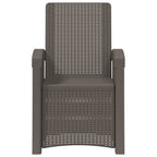 Liegesessel Garten Rattan-Optik 2 pcs Hellgrau PP