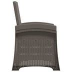 Liegesessel Garten Rattan-Optik 2 pcs Hellgrau PP