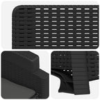 Liegesessel Garten Rattan-Optik Anthrazit PP