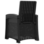 Liegesessel Garten Rattan-Optik Anthrazit PP