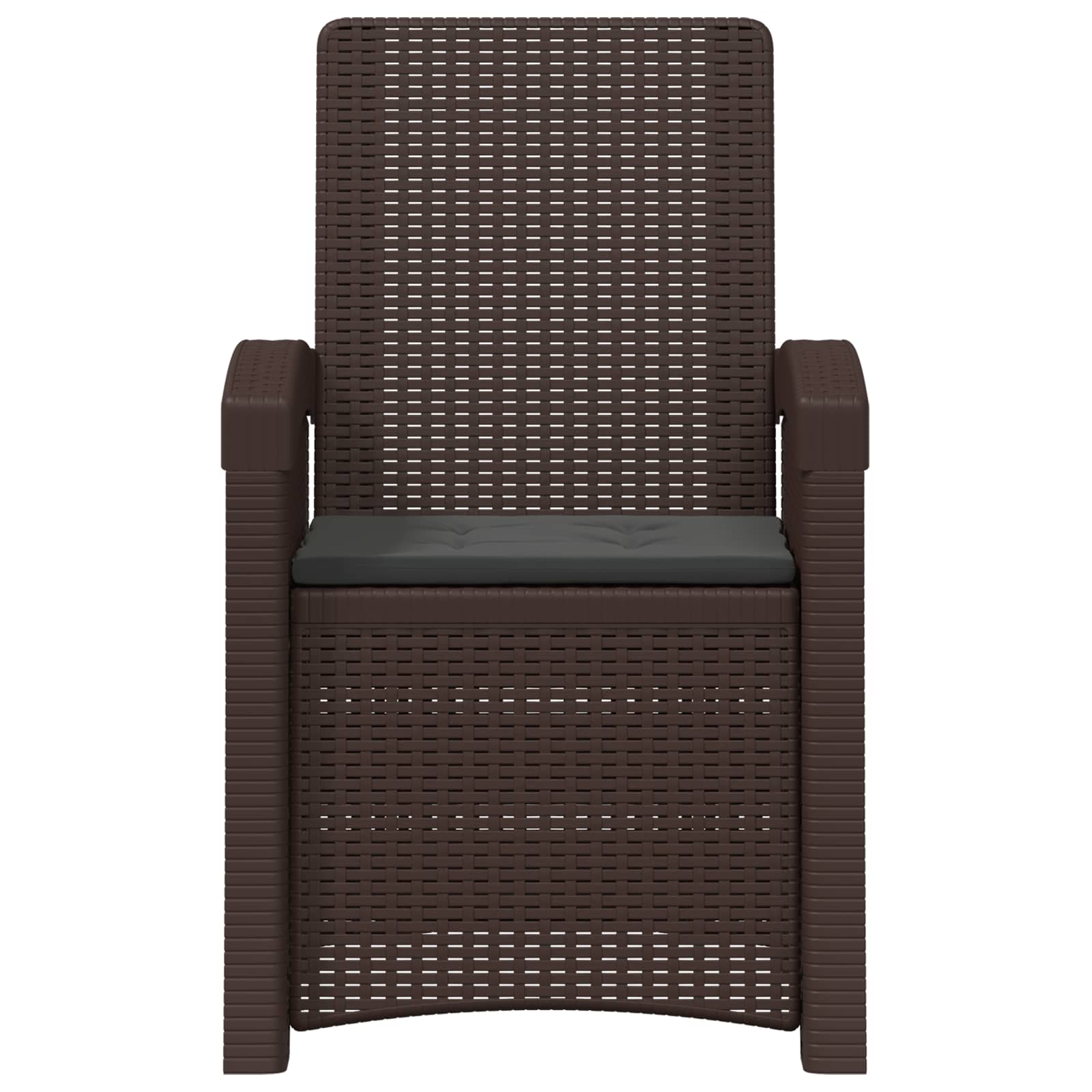 Liegesessel Garten Rattan-Optik Braun und Anthrazit PP