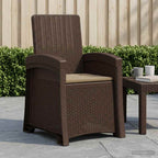 Liegesessel Garten Rattan-Optik Braun und Taupe PP