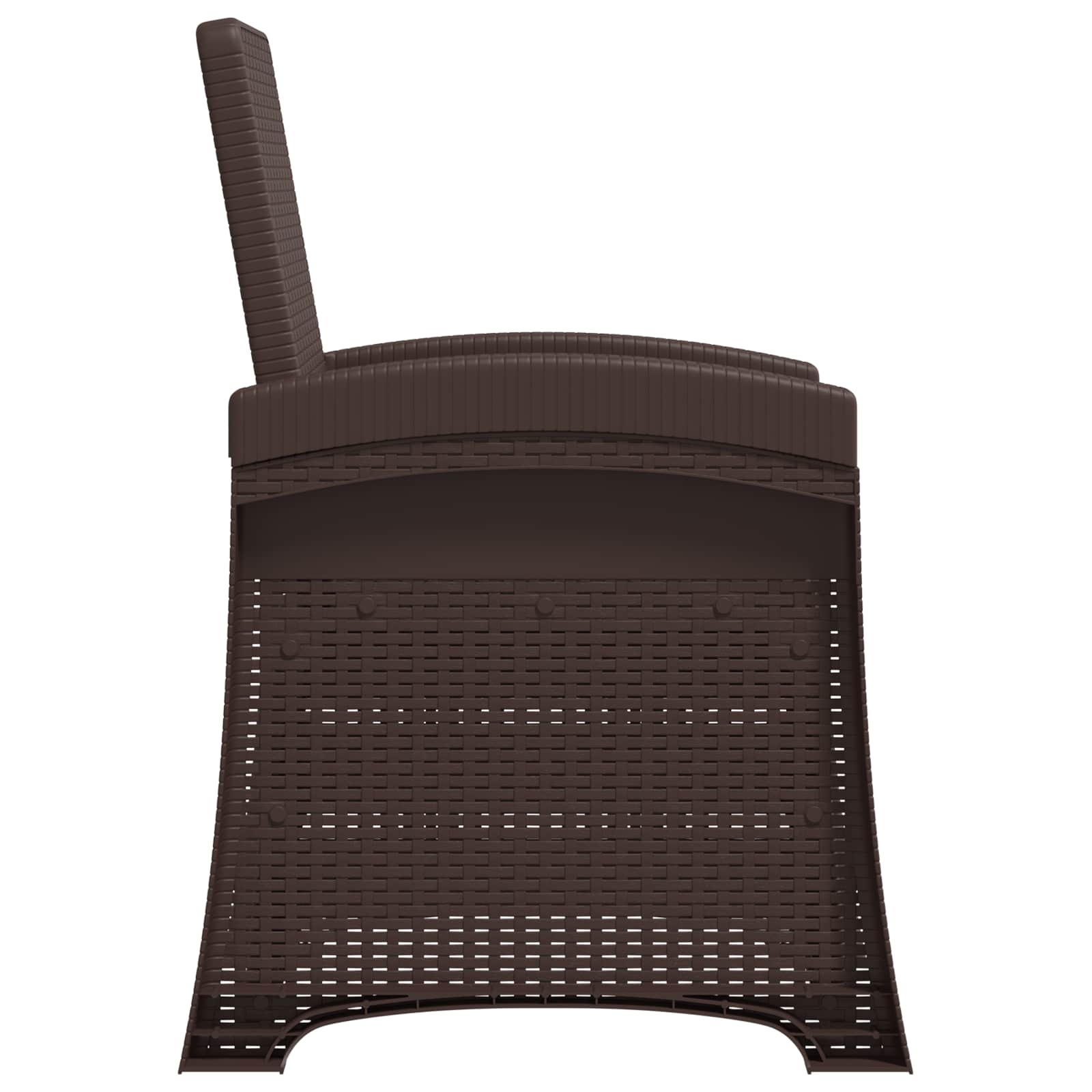 Liegesessel Garten Rattan-Optik Braun und Hellgrau PP