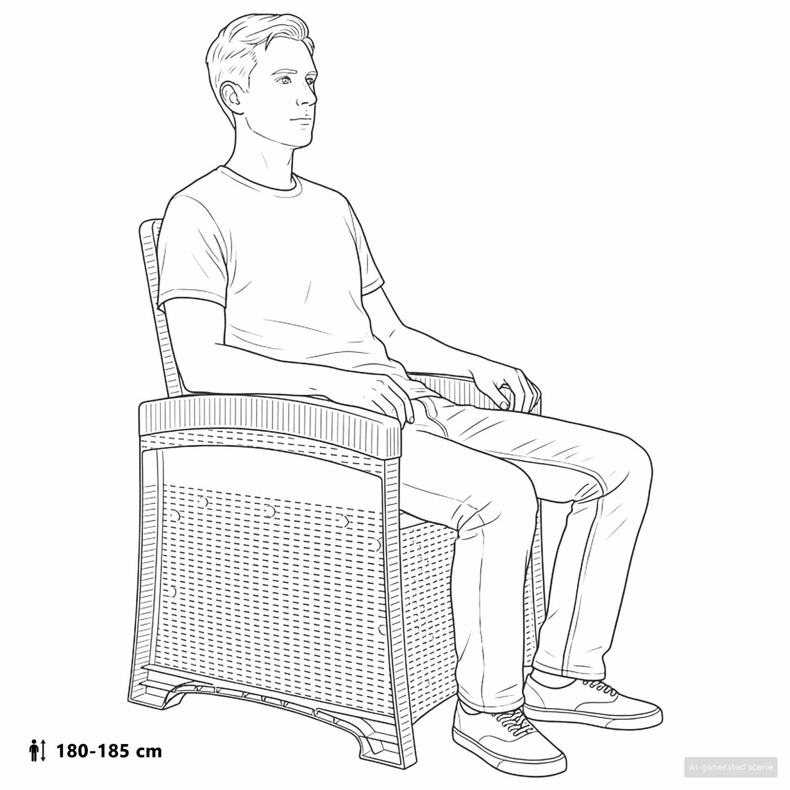 Liegesessel Garten Rattan-Optik Hellgrau und Taupe PP