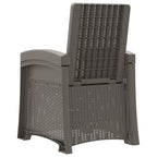 Liegesessel Garten Rattan-Optik Hellgrau PP