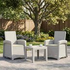 Liegesessel Garten Rattan-Optik 2 pcs Weiß und Creme PP