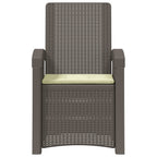 Liegesessel Garten Rattan-Optik 2 pcs Hellgrau und Creme PP