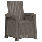 Liegesessel Garten Rattan-Optik 2 pcs Hellgrau PP