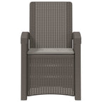 Liegesessel Garten Rattan-Optik 2 pcs Hellgrau PP