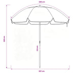 Garten-Sonnenschirm 240 cm 170T Polyester Orange