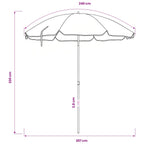 Garten-Sonnenschirm 240 cm 170T Polyester Orange
