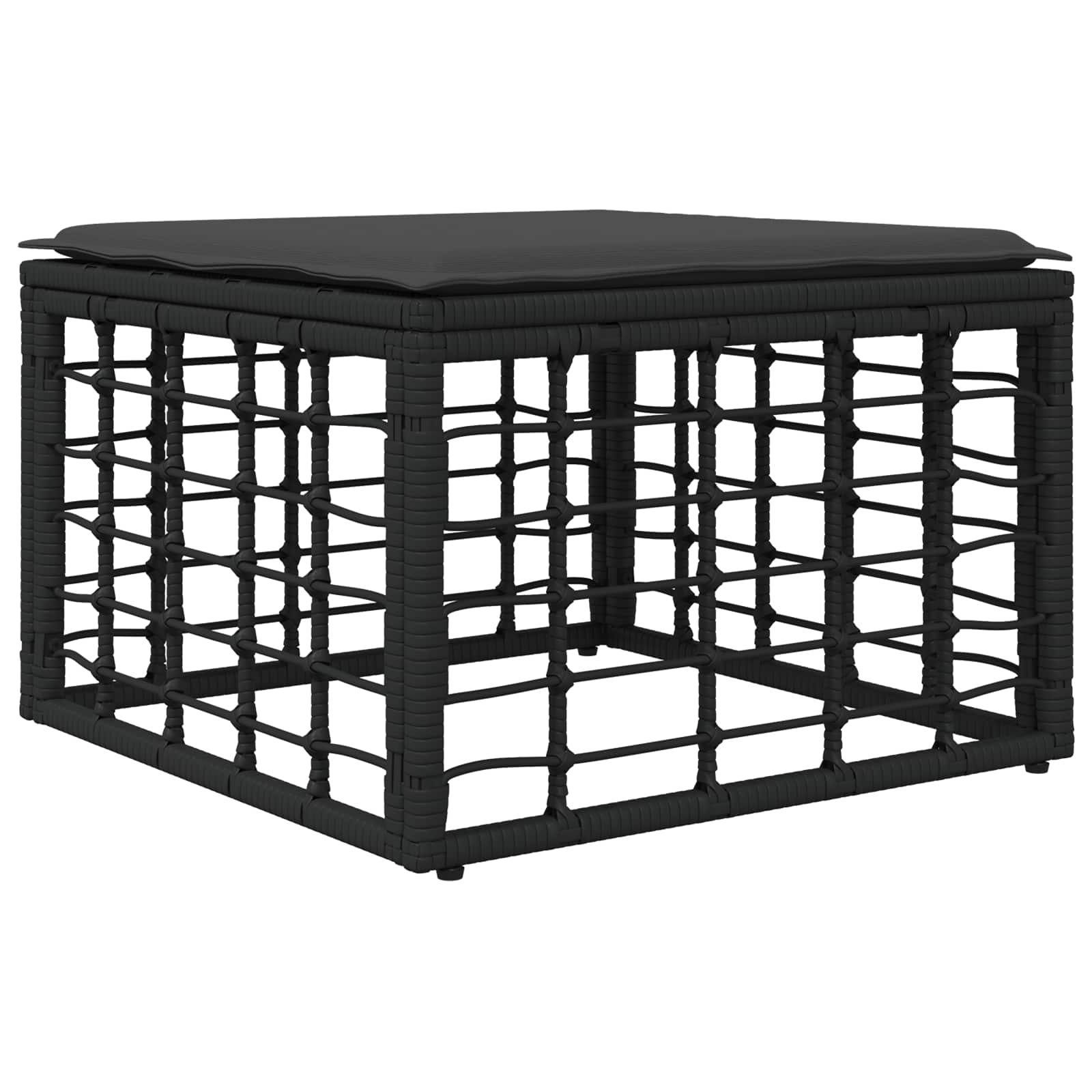 Outdoor-Sofagarnitur 6 pcs Schwarz und Dunkelgrau Polyester