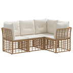 Outdoor-Sofagarnitur Natur Polyester