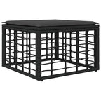 Outdoor-Sofagarnitur 7 pcs Schwarz und Dunkelgrau Polyester