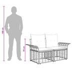 Outdoor-Sofagarnitur 12 pcs Natürlich und Cremweiß Polyester