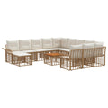 Gartensofa-set 6 pcs Poly-Rattan