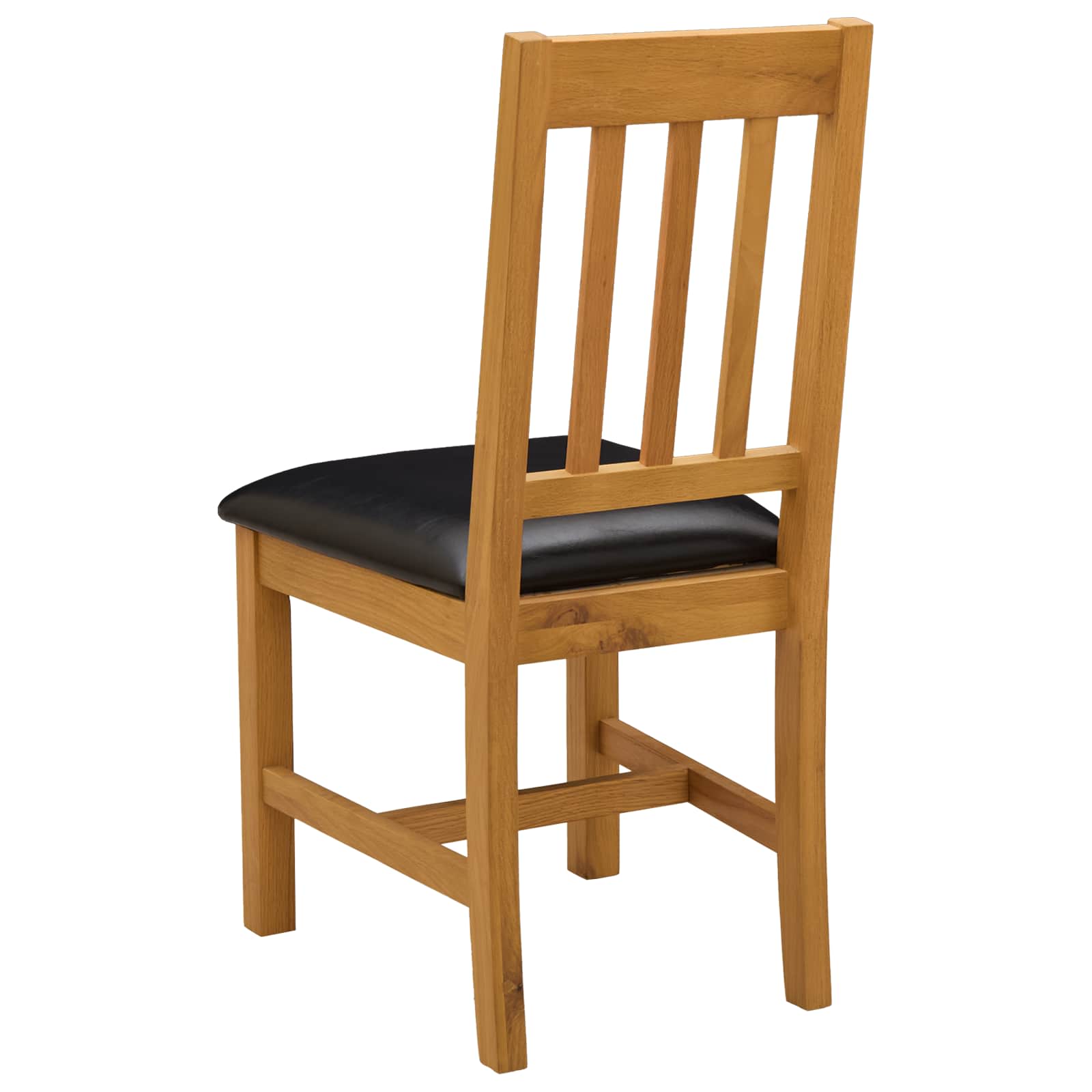 Esszimmerstuhl VENLO 2 pcs Massivholz Eiche Schwarz