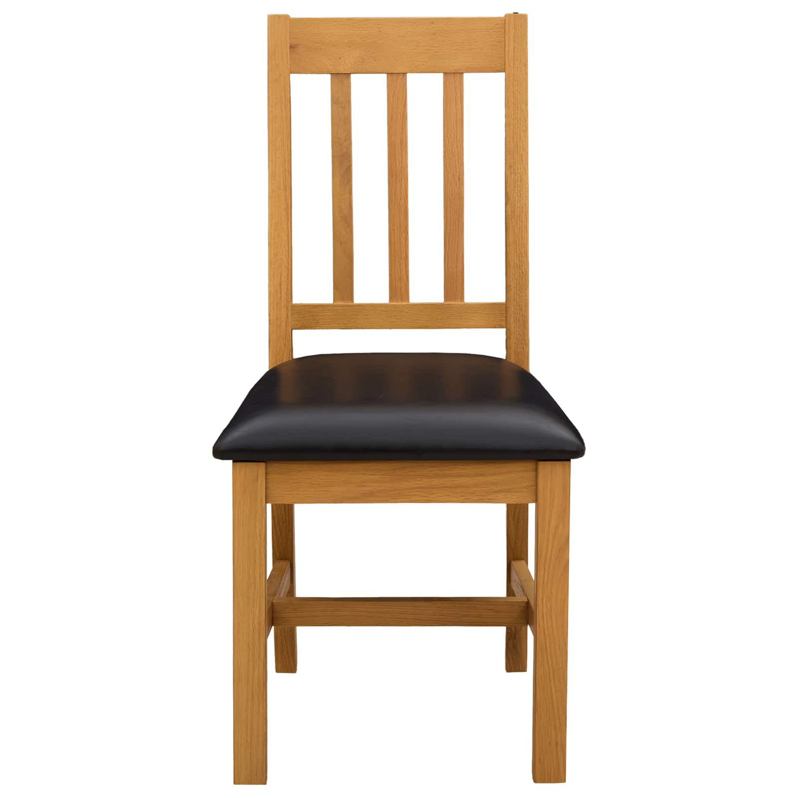 Esszimmerstuhl VENLO 2 pcs Massivholz Eiche Schwarz