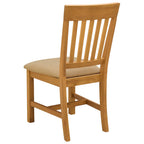 Esszimmerstuhl 2 pcs Massivholz Eiche Beige 45 x 59 x 92 cm