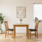 Esszimmerstuhl 2 pcs Massivholz Eiche Schwarz 45 x 59 x 92 cm