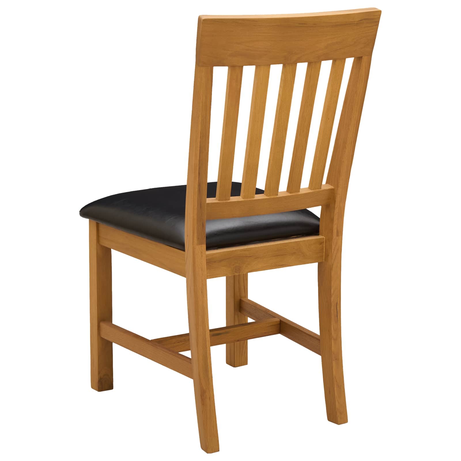 Esszimmerstuhl 2 pcs Massivholz Eiche Schwarz 45 x 59 x 92 cm