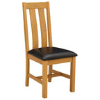 Esszimmerstuhl 2 pcs Massivholz Eiche Schwarz 45 x 54 x 100 cm