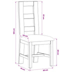 Esszimmerstuhl 2 pcs Massivholz Eiche Grau 45 x 51 x 105 cm