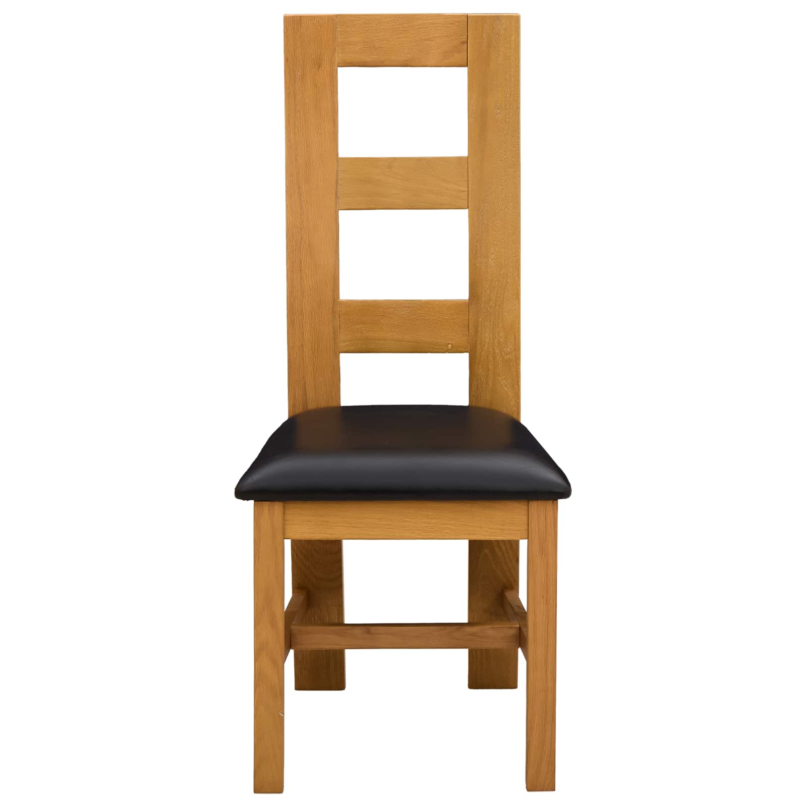 Esszimmerstuhl 2 pcs Massivholz Eiche Schwarz 45 x 51 x 105 cm